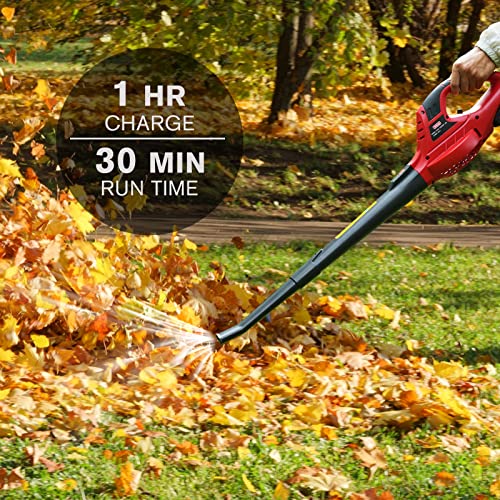 MZK Cordless Leaf Blower,20V Battery Powered Leaf Blower for Lawn